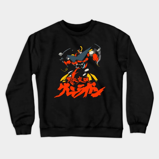 043 Gurren Robot Crewneck Sweatshirt by Yexart